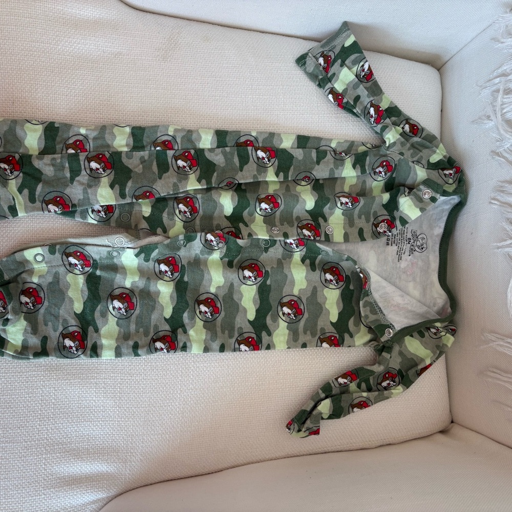Kids Green Camouflage Pajama Set